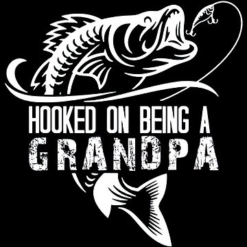 HOOKED ON BEING A GRANDPA SHIRT GRANDPA FISHING SHIRT Magnet for Sale by  ahinnlaree
