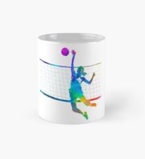 Joueur de volley-ball à l'aquarelle Mug