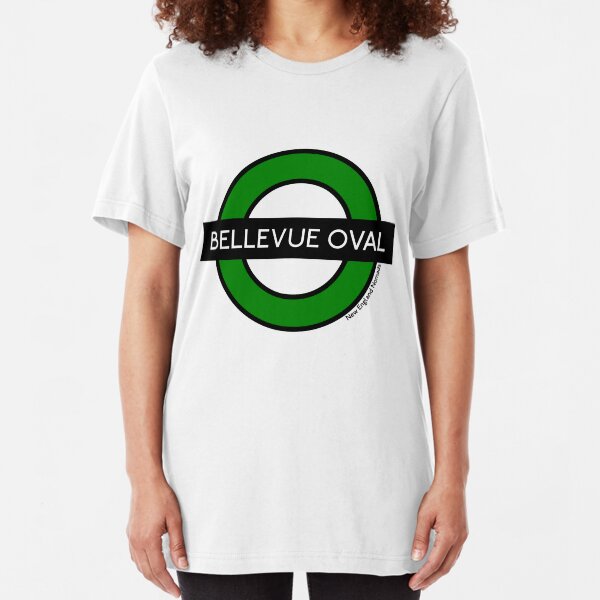 Bellevue Oval Tube Station (for white shirts) Slim Fit T-Shirt