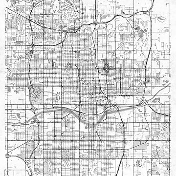 Artwork thumbnail, Oklahoma City Map Line by HubertRoguski