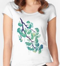O Ginkgo (in Green) Women's Fitted Scoop T-Shirt