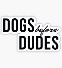 Dogs Before Dudes Sticker