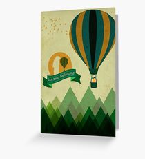 Hot Bear Ballooning Greeting Card