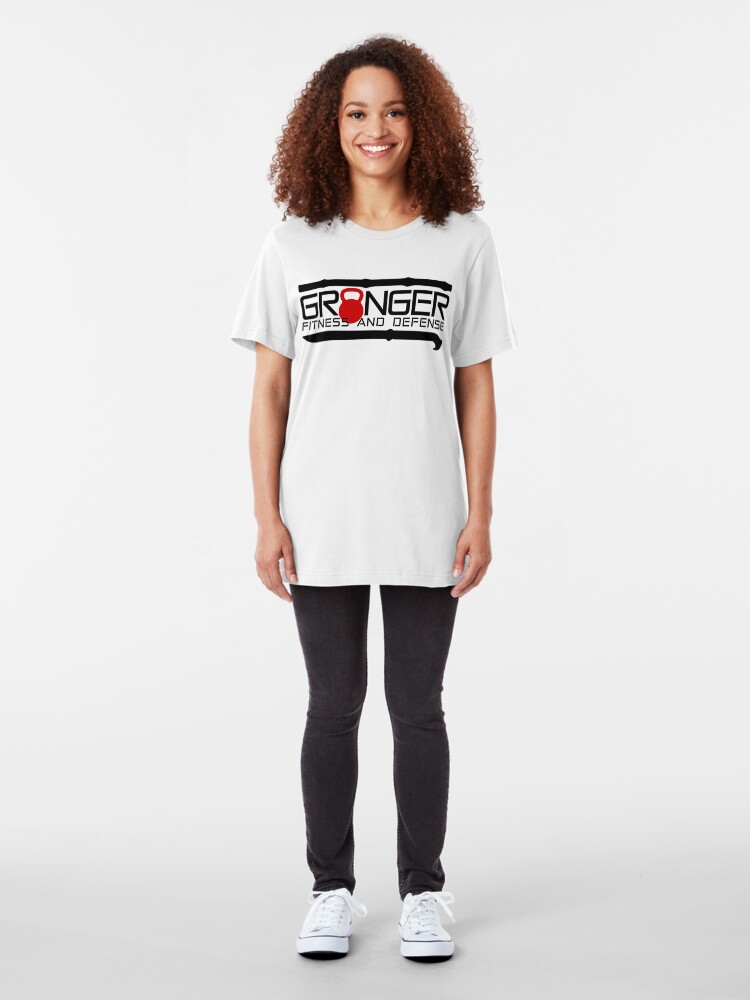 Alternate view of Red Full Logo for Granger Fitness and Defense Slim Fit T-Shirt
