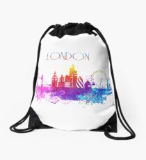 Mochila saco Horizonte de la ciudad de Londres en acuarela
