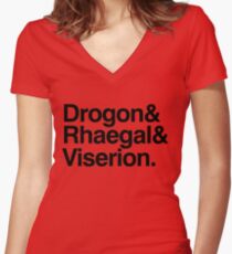 The Dragons Women's Fitted V-Neck T-Shirt