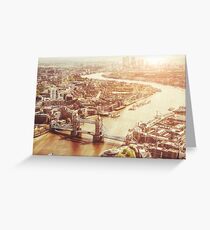 tower bridge aerial Greeting Card