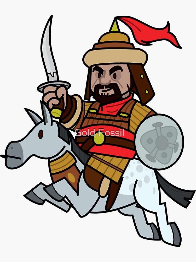 "Genghis Khan" Sticker by Joeraffe Redbubble