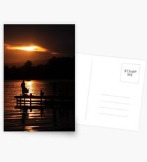 Fishing at dusk Postcards