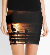 Fishing at dusk Mini Skirt