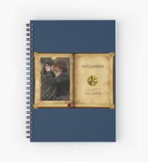 Outlander book with Jamie and Claire Spiral Notebook