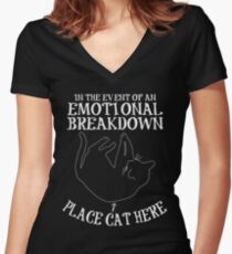 Funny cat lover gift Women's Fitted V-Neck T-Shirt