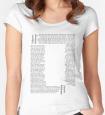 Camiseta entallada de cuello ancho Soliloquios contrastantes