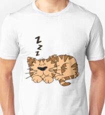 Animal Cartoon Cat Sleeping Unisex T-Shirt