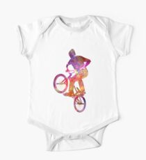 Man bmx acrobatic figure in watercolor One Piece - Short Sleeve