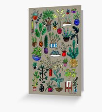 I Want All the Plants Watercolor Painting Greeting Card
