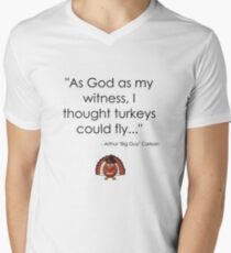 WKRP Thanksgiving Turkey Drop Men's V-Neck T-Shirt