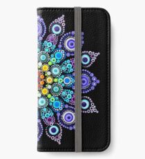 Regenbogen-Liebes-Mandala iPhone Flip-Case/Hülle/Klebefolie