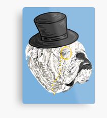 Gentlemanly Bulldog Metal Print