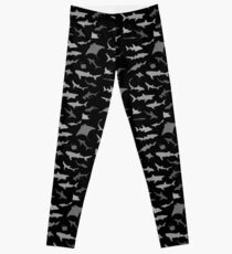 Sharks and Rays: Dark version! Leggings
