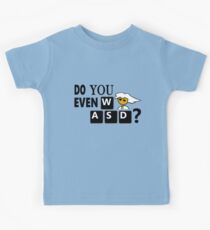 Steam PC Master Race Geek Do You Even WASD? Kids Tee