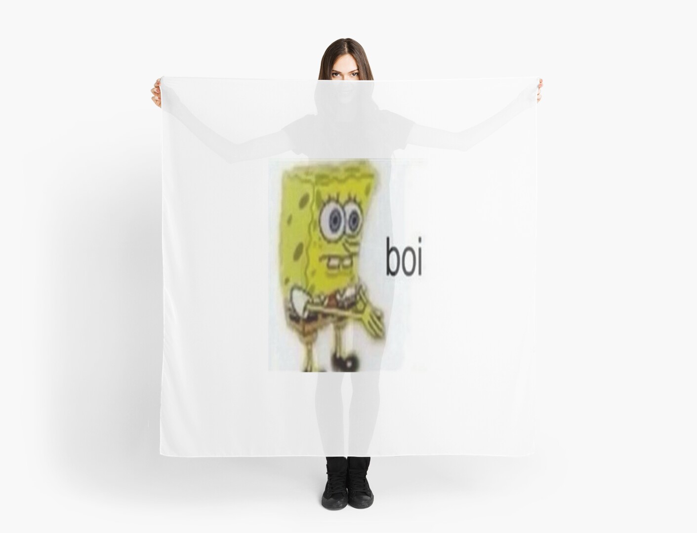 Spongebob Boi Meme Scarves By Memeboixd Redbubble