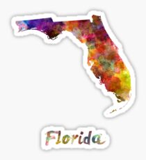 Florida US state in watercolor Sticker