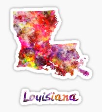 Louisiana US state in watercolor Sticker