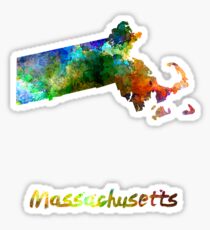Massachusetts US state in watercolor Sticker