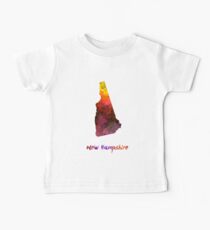 New Hampshire US state in watercolor Baby T-Shirt