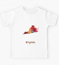 Virginia US state in watercolor Kids Tee