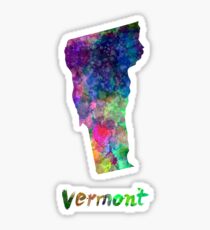 Vermont US state in watercolor Sticker