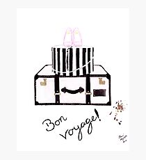 Bon Voyage Watercolour Illustration Photographic Print