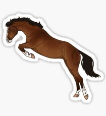 Jumping Bay Horse Sticker
