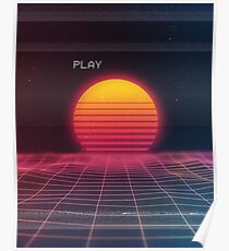 Digital sunset Poster