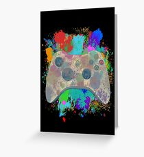 Painted Xbox 360 Controller Greeting Card