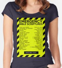 Emergency Bible Scriptures Numbers (New and Improved) Women's Fitted Scoop T-Shirt