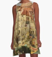 Pieter Bruegel Tower of Babel A-Line Dress