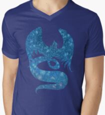Schneevogel T-Shirt mit V-Ausschnitt für Männer