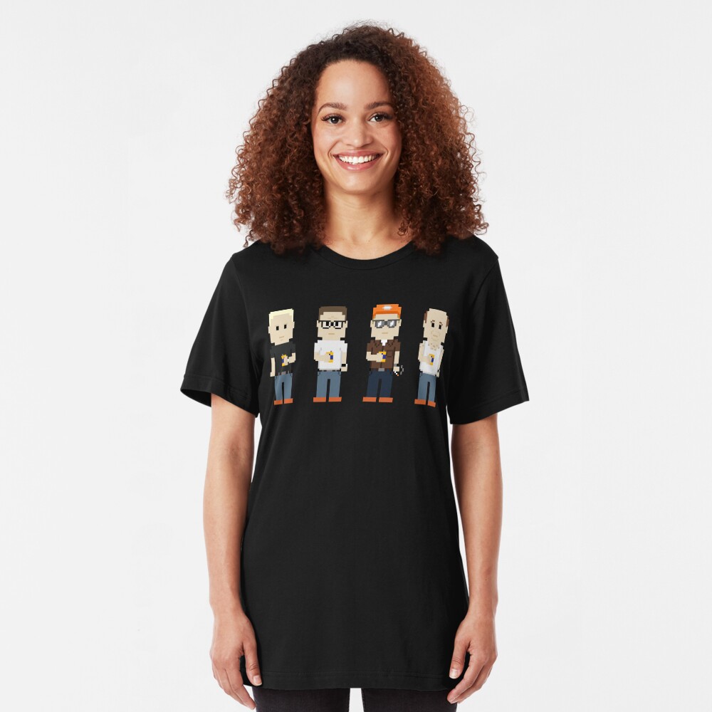 8-Bit Propane and Propane Accessories Slim Fit T-Shirt