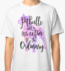 Extraordinary Pitbull Watercolor Classic T-Shirt