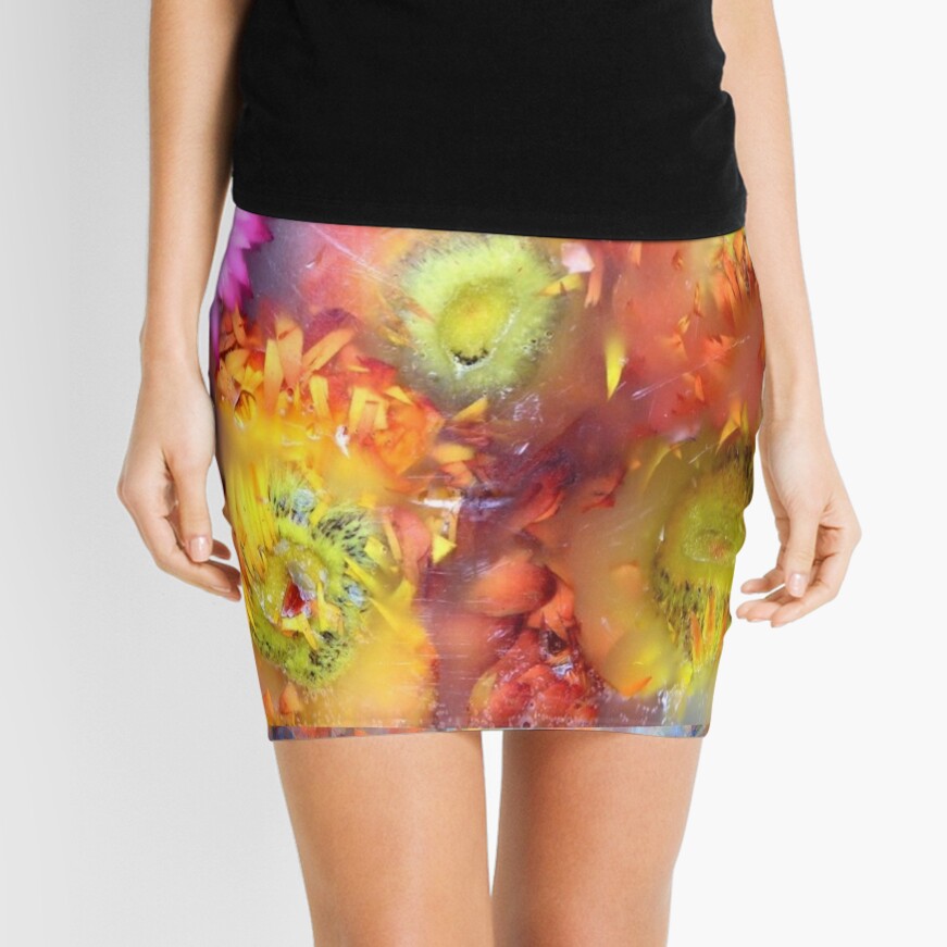 Marble Flower Products Mini Skirt