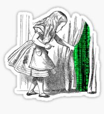 Pegatina Follow the white rabbit