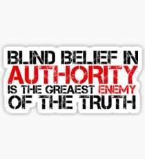 Political Quote Protest Authority Information Sticker