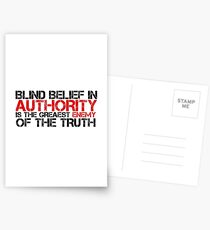 Political Quote Protest Authority Information Postcards