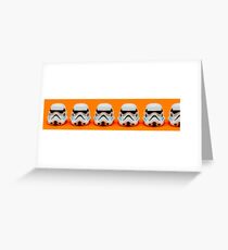 Lego Storm Troopers auf Orange Grußkarte