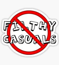 No Filthy Casuals Allowed - Gamer Geek Meme Sticker
