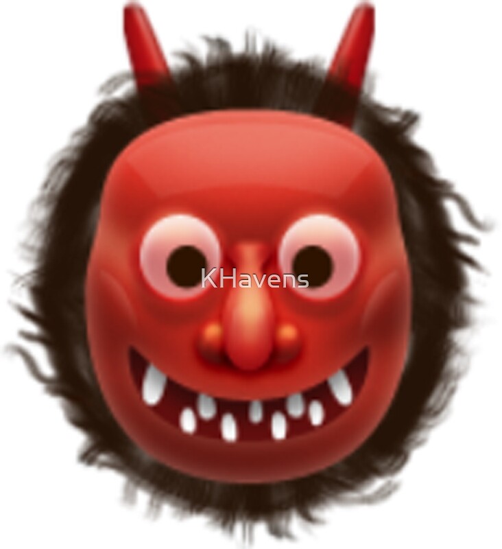 "Japanese Ogre Emoji" Stickers by KHavens Redbubble