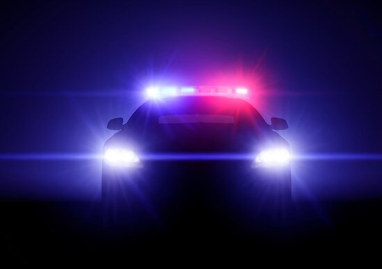 U0026quot Police Car With Full Blinking Lights U0026quot Poster By