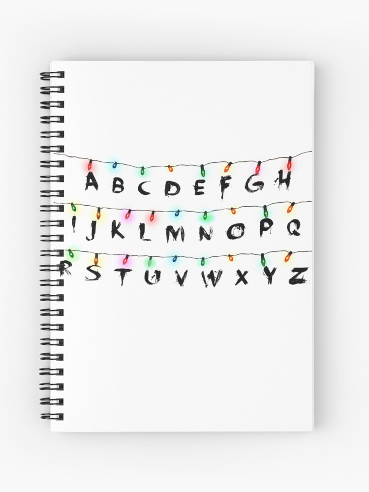 Stranger Things Run Christmas Lights Spiral Notebook By